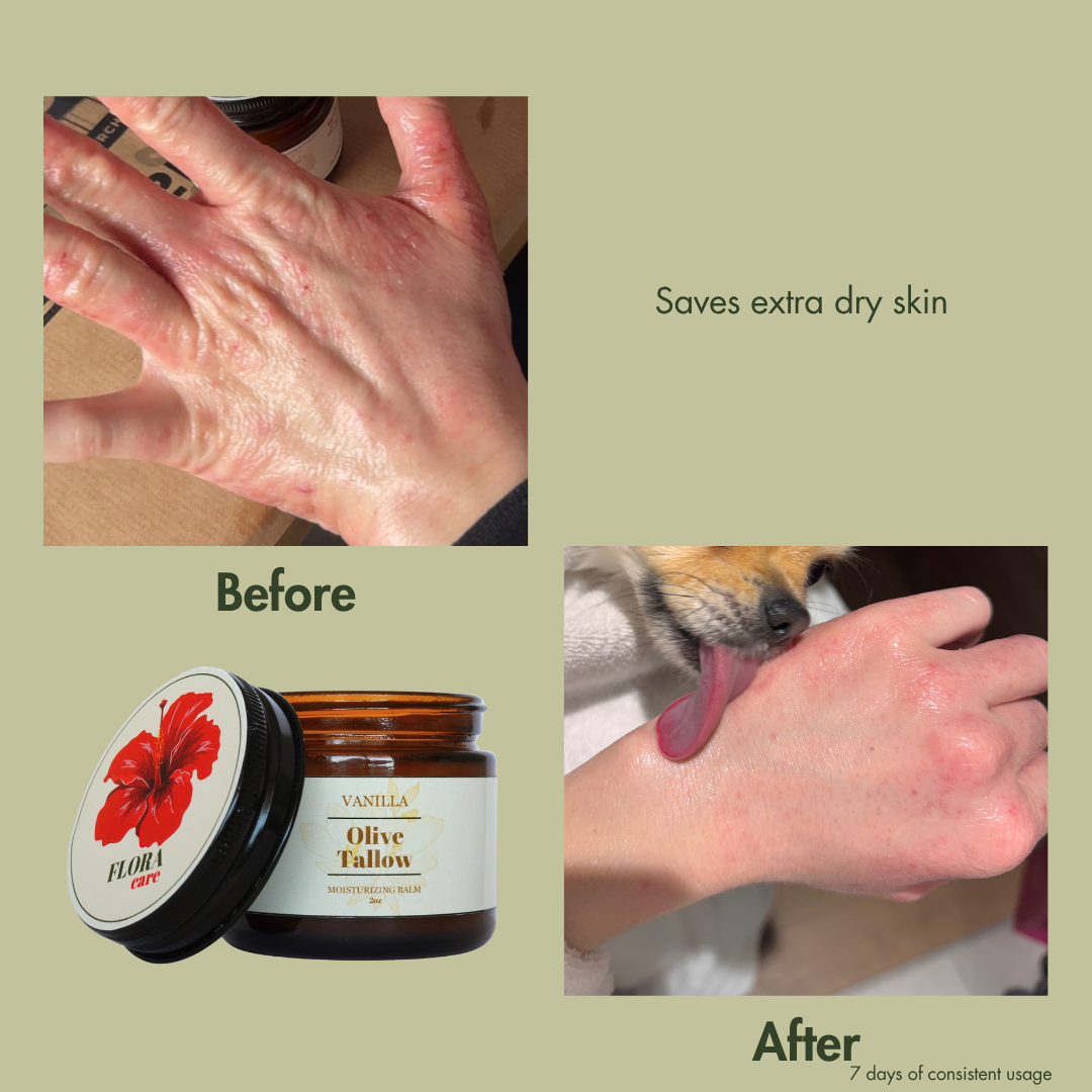 Beef Tallow Face Balm with Organic Olive Oil
